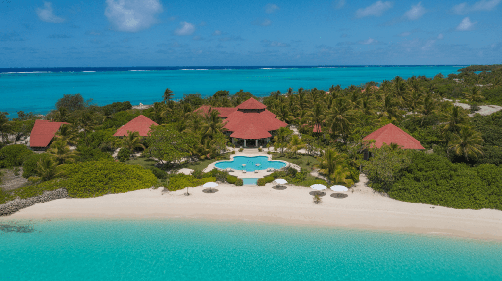 Vue aérienne de la résidence Anse des Rochers en Guadeloupe