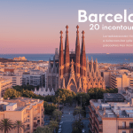 Vue aérienne de Barcelone avec Sagrada Familia, architecture moderniste et Méditerranée