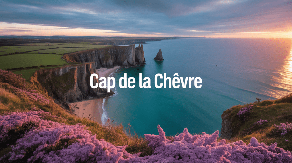 Falaises du Cap de la Chèvre, océan Atlantique, landes bretonnes