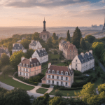 Panorama de Marnes-la-Coquette avec forêts et Paris