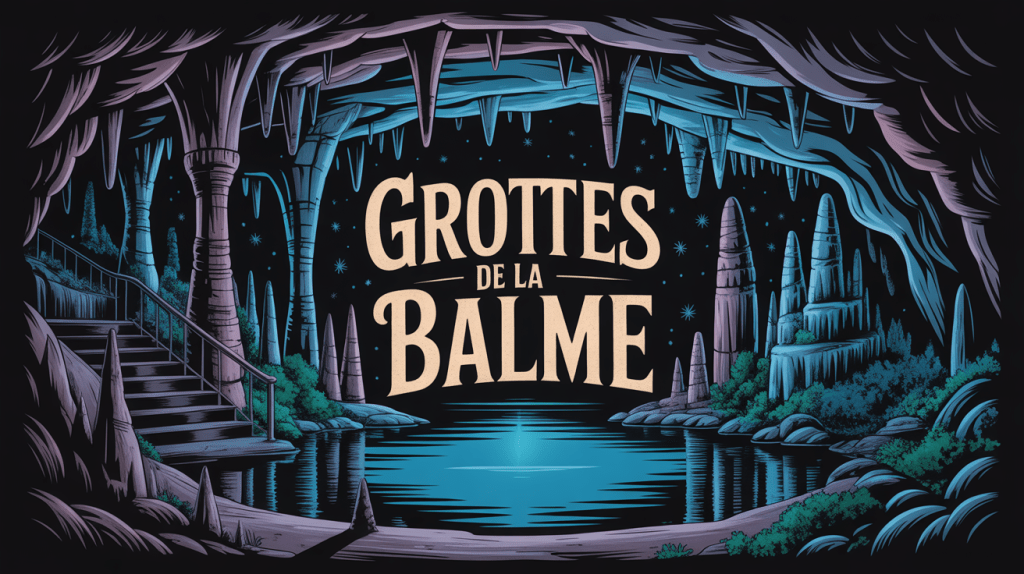 entrée grotte de la balme porche rocheux stalactites lac souterrain