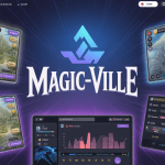 interface magic ville avec cartes colec prix et graphiques