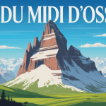 Montagne pic du midi d ossau sous ciel bleu