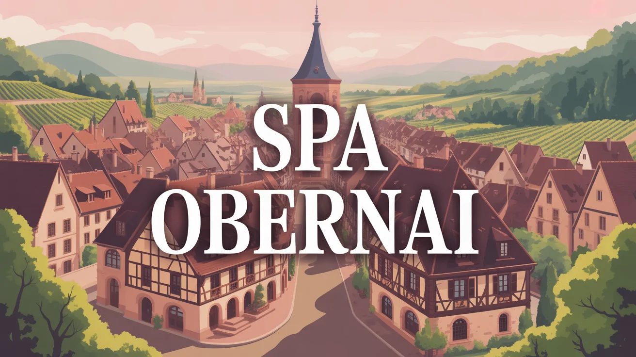 vue aerienne ville alsacienne spa obernai