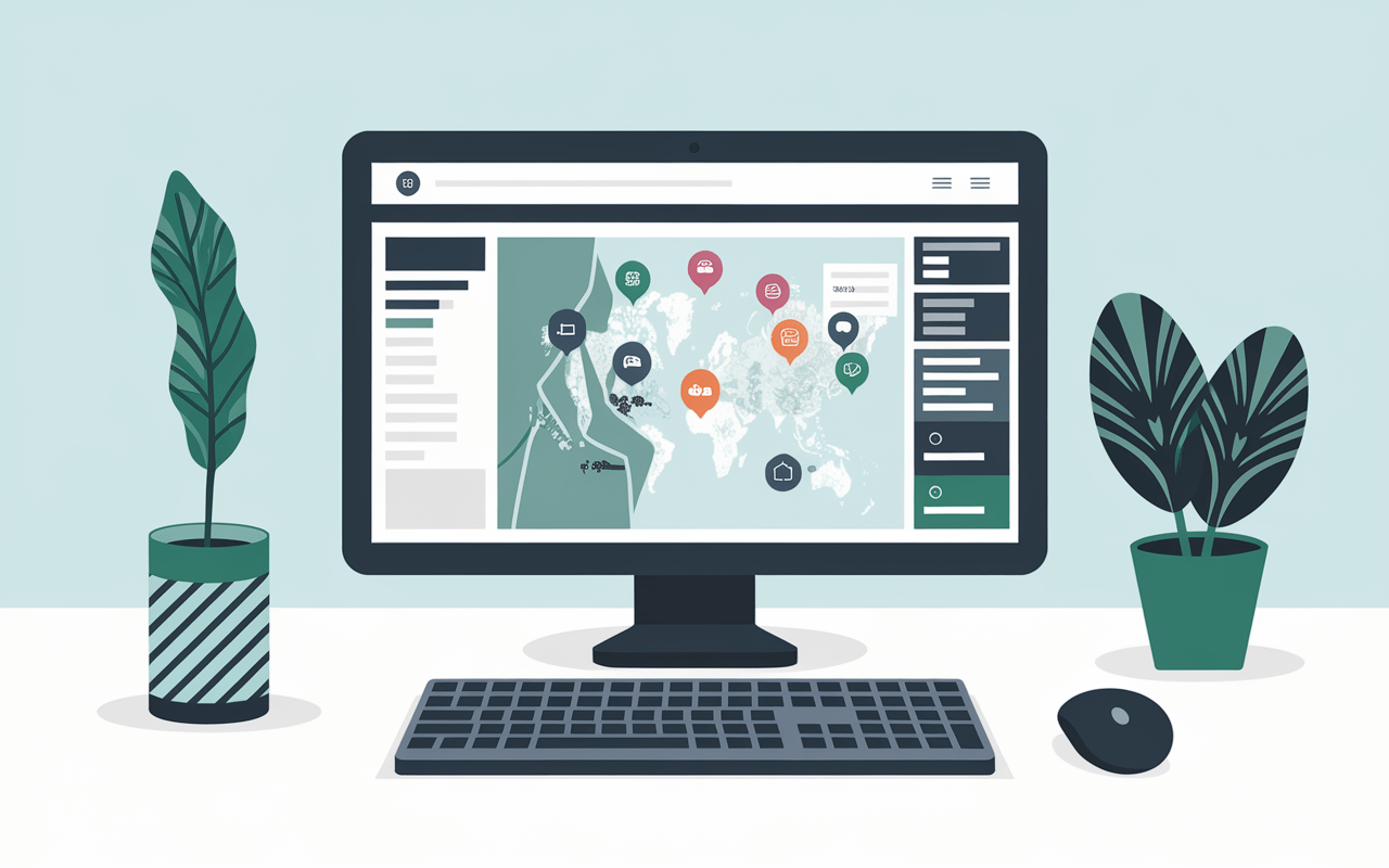 Carte interactive ardeche sur écran