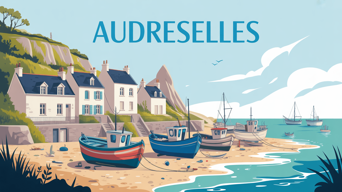 Village de pêcheurs côtier à Audresselles