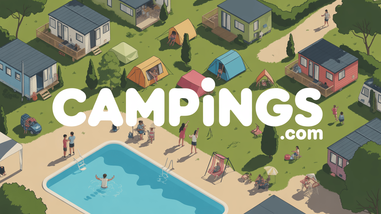 Vue aérienne camping