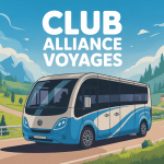 Visuel autocar sur route européenne