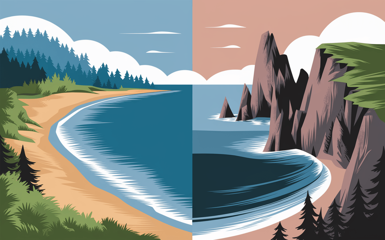 Comparaison des côtes albanaises