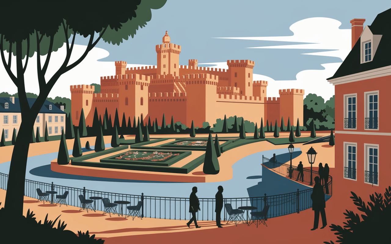 Vue panoramique de Breda avec château et jardins