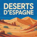 Paysage désertique avec dunes et ciel bleu