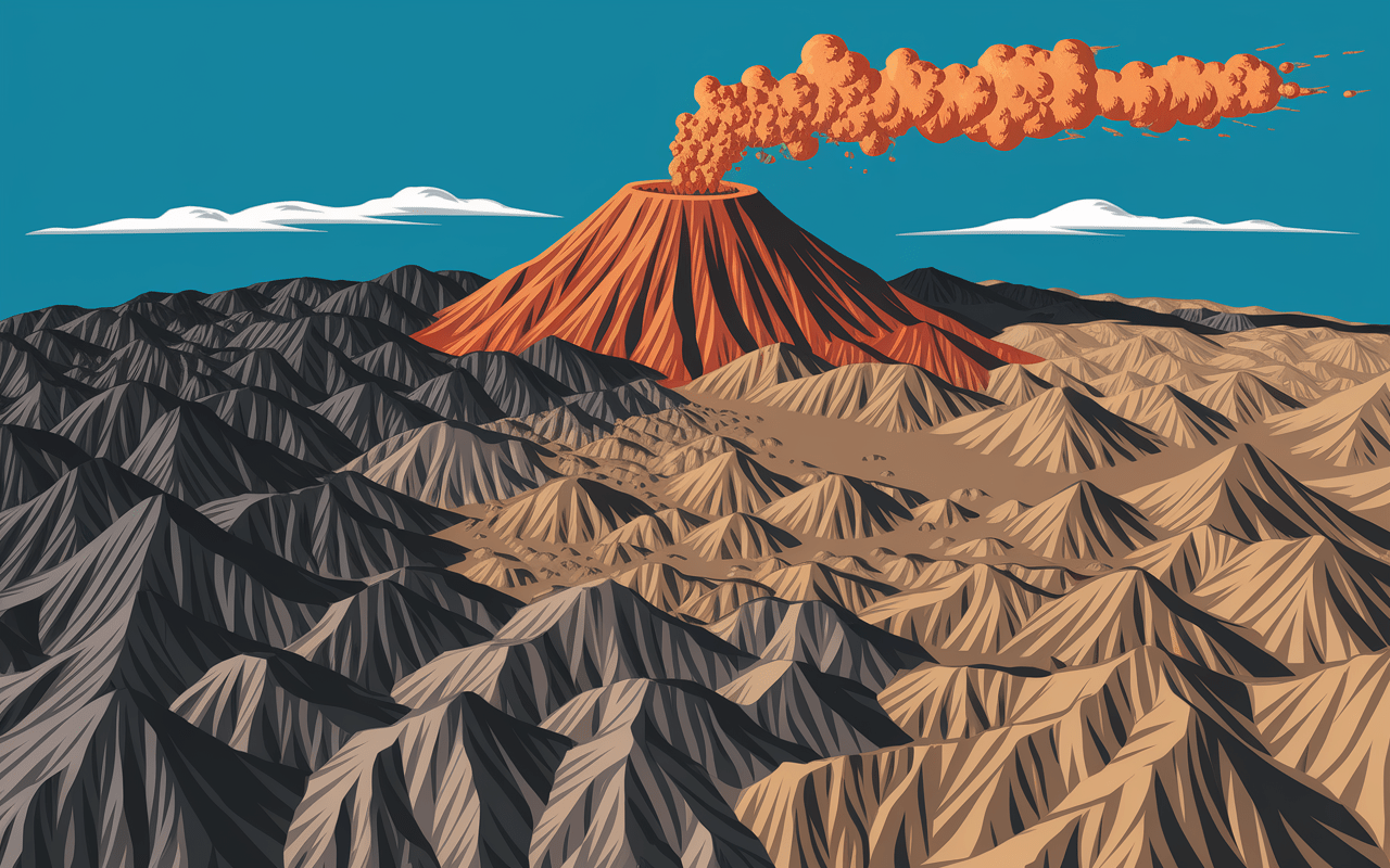 Relief volcanique Tenerife avec climat