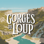 Canyon des gorges du Loup avec rivière et cascades