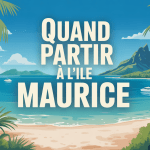 Illustration île Maurice panorama paradisiaque