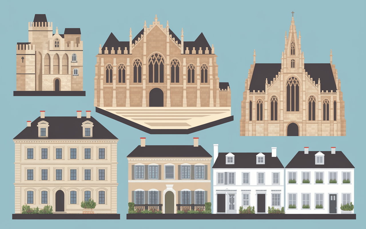 Vue des monuments de Breda avec église et château