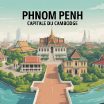 Vue panoramique Phnom Penh capitale Cambodge