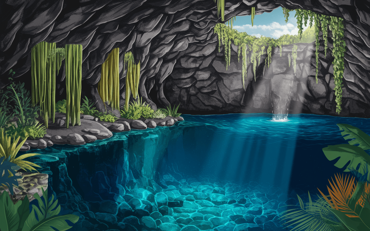 Collection de cenotes mexique variés illustrés