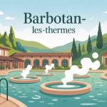 Vue de la station thermale Barbotan les Thermes