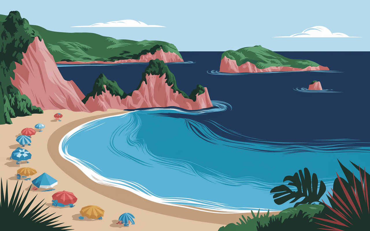 Mosaïque de plages albanaises