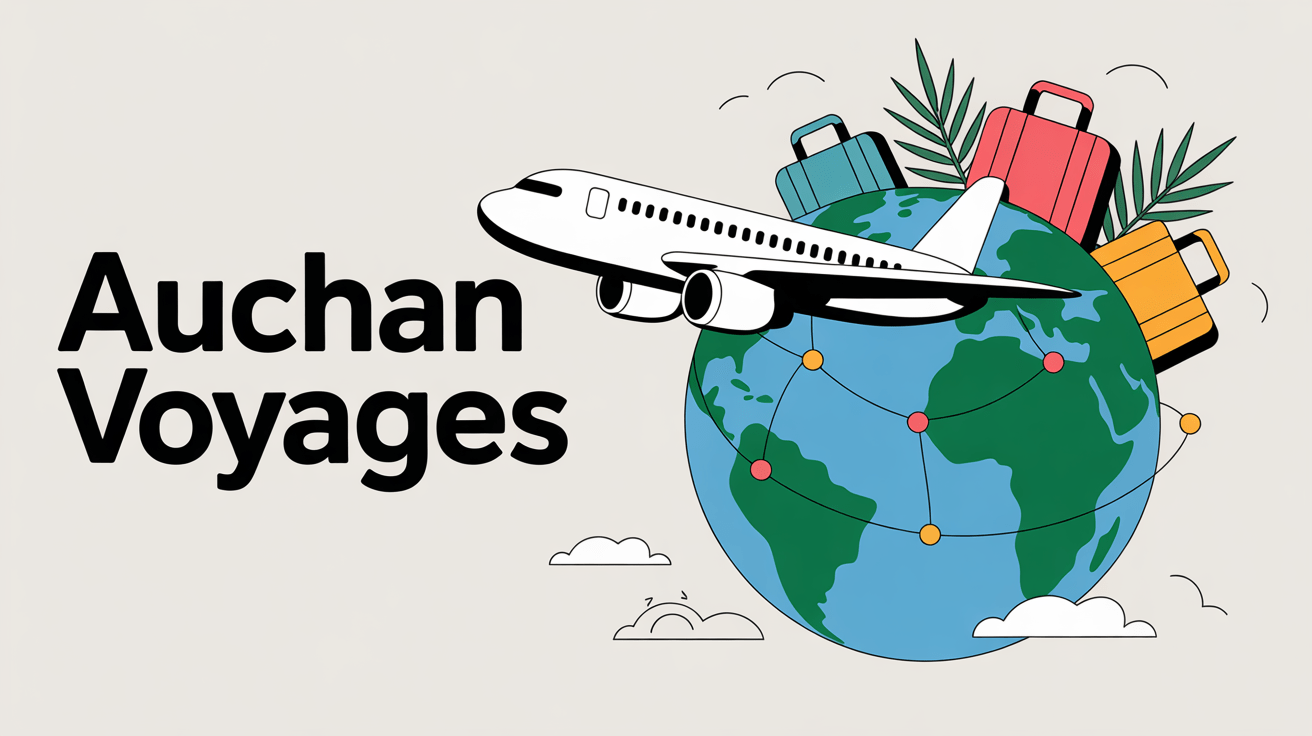 Auchan Voyages globe stylisé