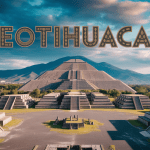 Vue aérienne des pyramides Teotihuacan