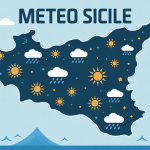 Meteo Sicile icones soleil pluie nuages carte