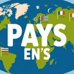 Carte monde drapeaux pays en s