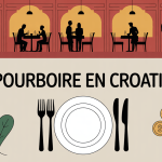illustration pourboire croatie table restaurant