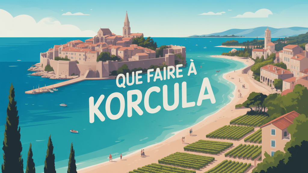 Que faire à Korcula vue panoramique vieille ville et plages
