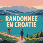 Vue panoramique randonnee Croatie sentier montagnes lacs côtes