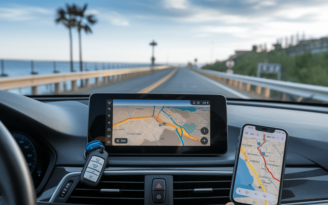 split dubrovnik en voiture tableau bord assurance gps