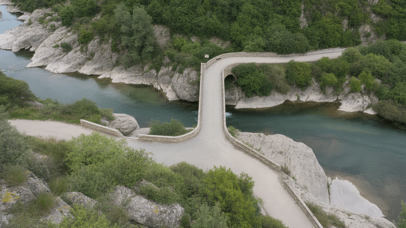 Chemin d'accès piscine naturelle de Cavu sentier et parking