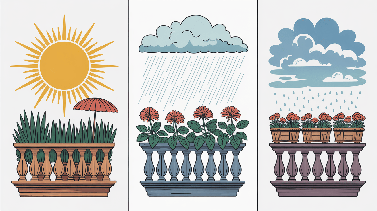 Comparatif balcons region climat et plantes