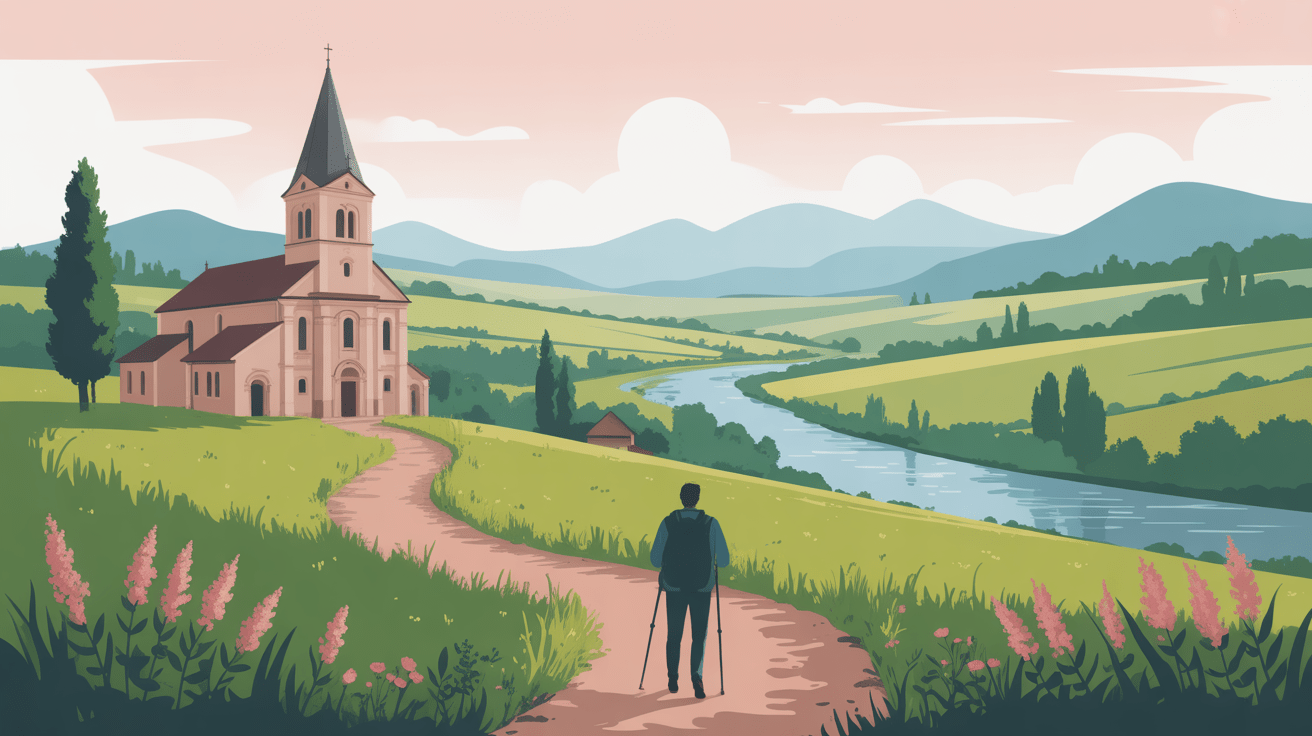 patrimoine paysages église randonnée beaumont sur deme