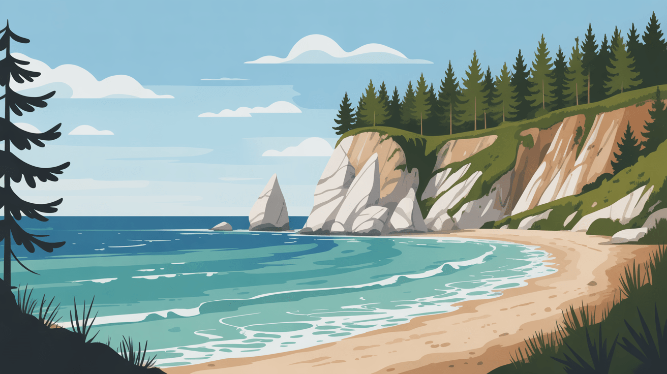 Nature plage des nonnes falaises océan sentier