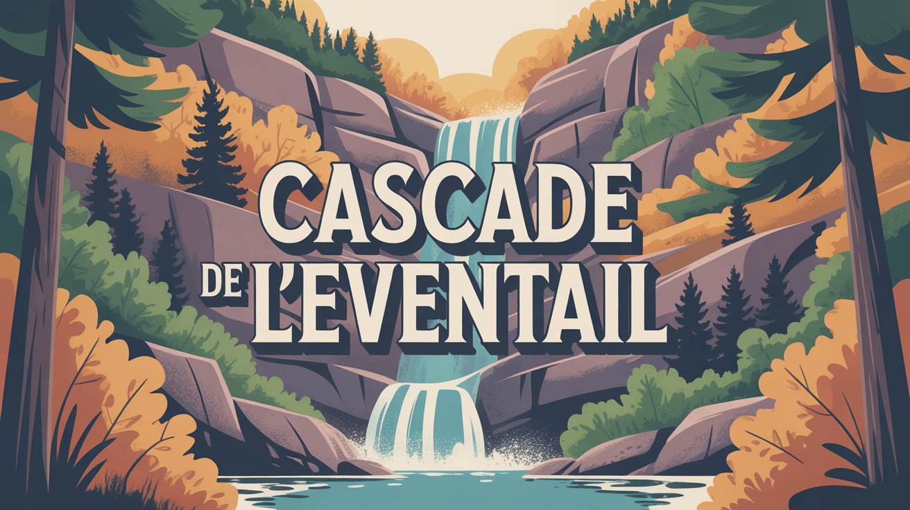 Cascade de l’éventail vue panoramique Jura