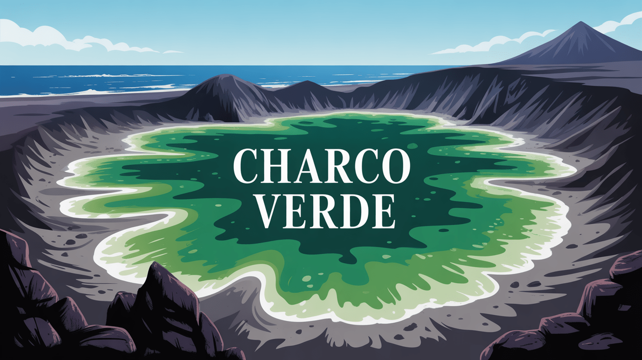 charco verde lagune verte cratere volcanique lanzarote