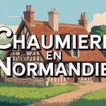 chaumiere normandie traditionnelle toit de chaume paysage rural