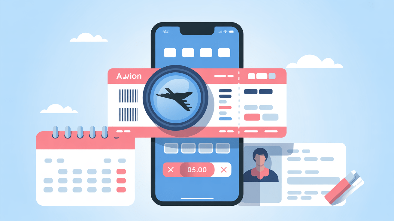 Détecter erreur date de naissance billet d’avion sur smartphone
