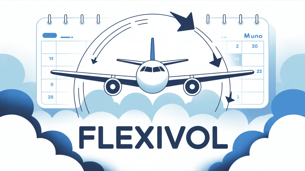 flexivol avion stylisé calendrier dates modifiables