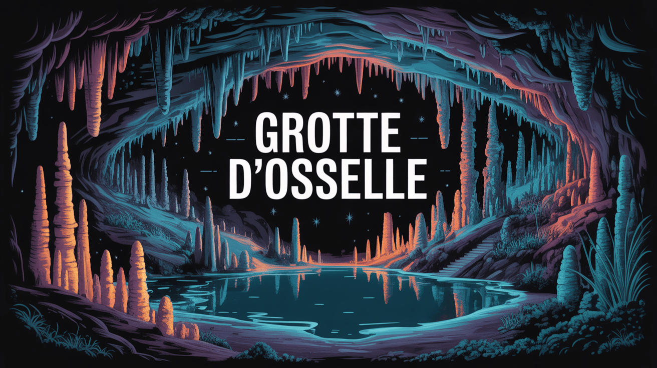 Grotte d'Osselle avec stalactites et lac souterrain