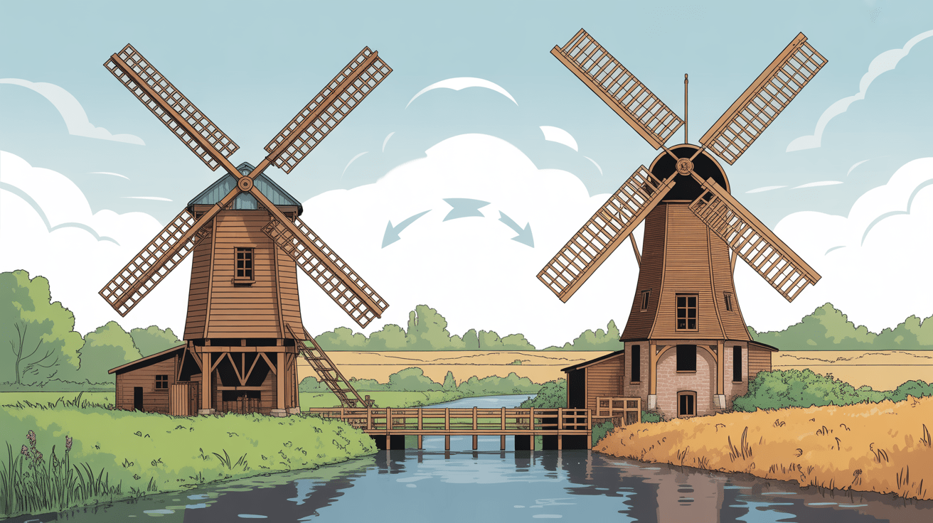 évolution moulin hollande ancien moderne