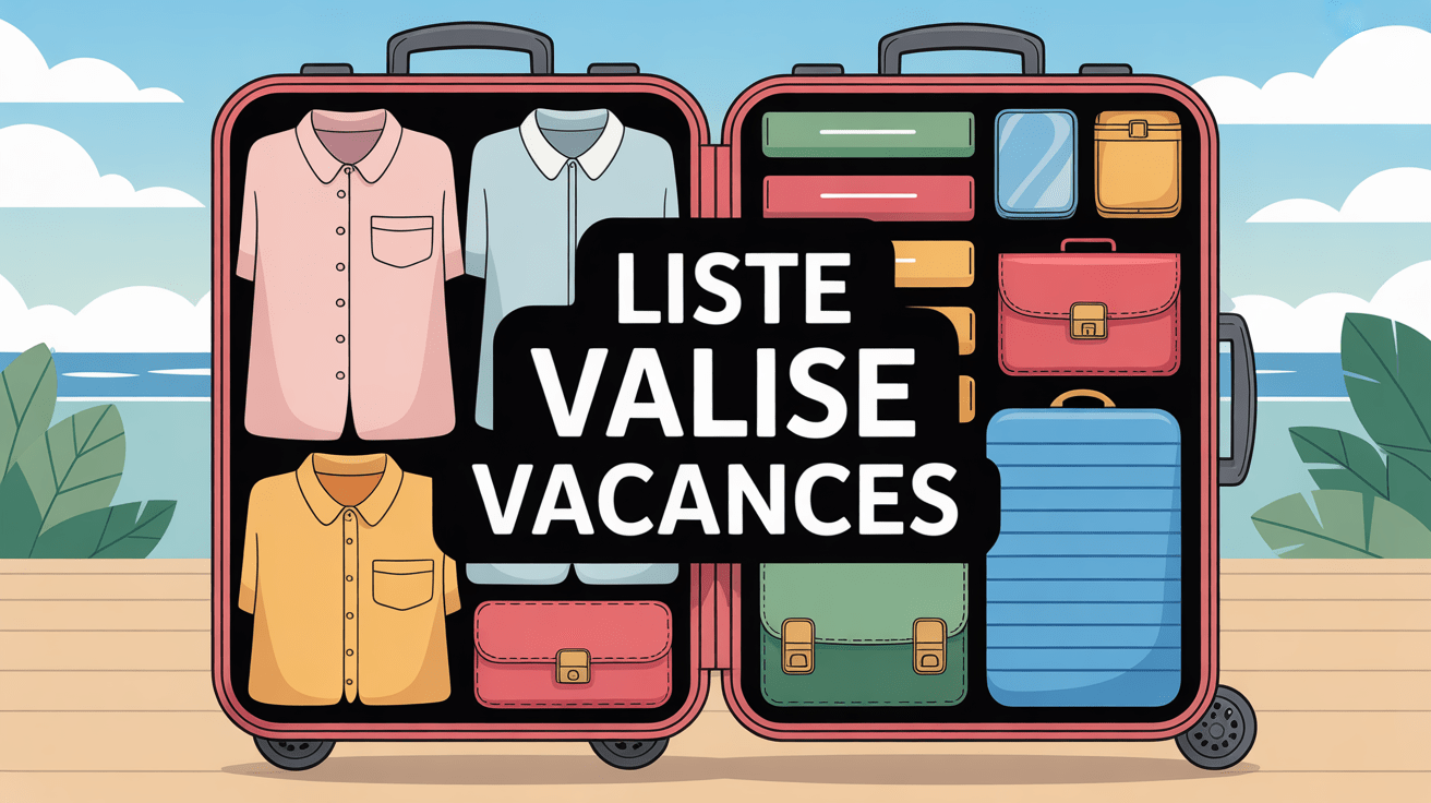 valise organisée illustration liste valise vacances