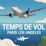 avion survolant l'atlantique paris los angeles temps de vol