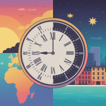 Illustration horloge fuseaux horaires quelle heure est-il en nouvelle-calédonie