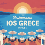 Panorama restauration restaurant ios greece coucher soleil