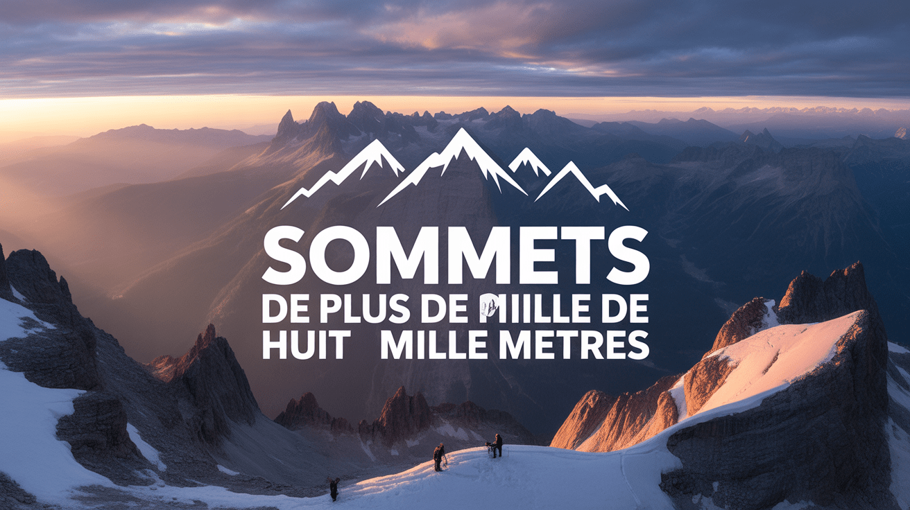 Vue panoramique sommets de plus de huit mille mètres lever de soleil