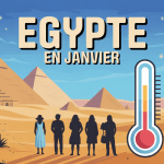 temperature en egypte en janvier illustration paysage desert pyramides
