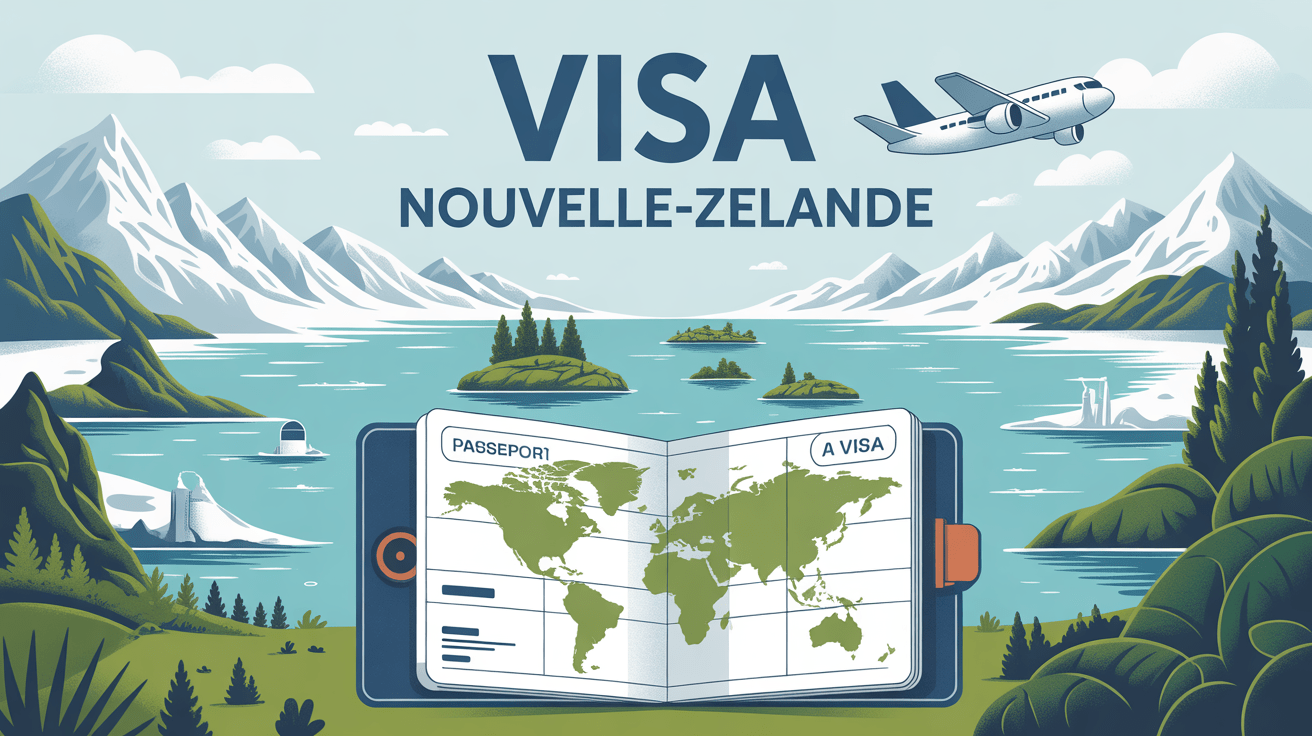 visa pour la nouvelle zélande image passeport tampons carte