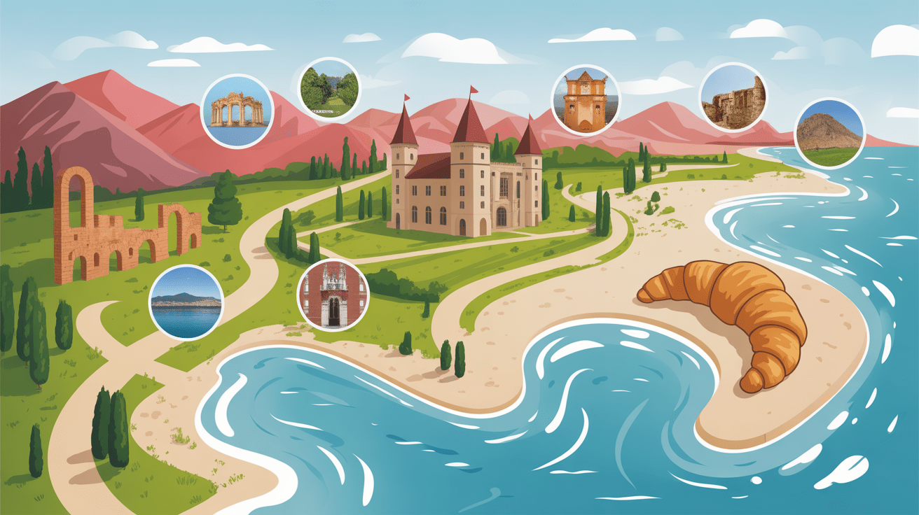 Carte excursions viskalamata peloponnese visite